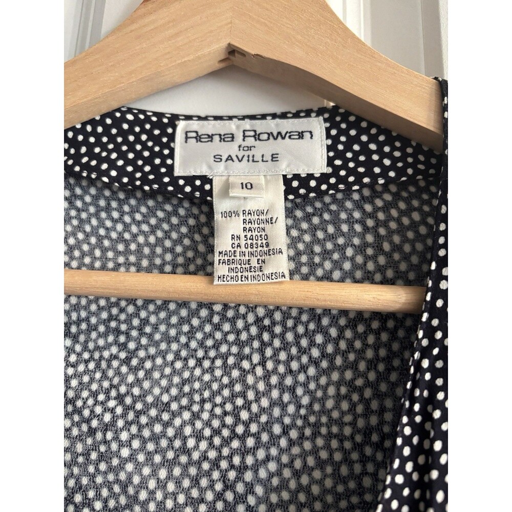 Black & White Polka Dot Vintage‎ Tunic NWT Size 10 Medium Y2K 80s 90s Retro - Picture 2 of 10